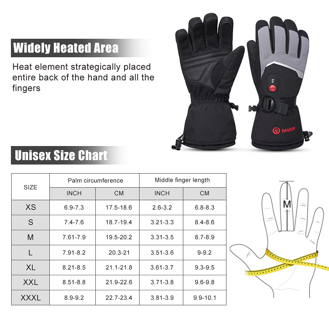 day wolf Guantes Calefactables para Hombre Mujer, Guantes Calefactables Moto Invierno Térmicos de Batería Recargable Calentador de Mano para Motociclismo Esquí Senderismo Pesca Caza Bicicleta