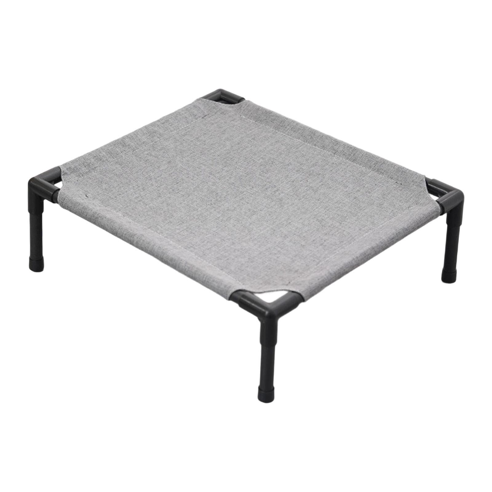 Gralara Cuccia rialzata per Cani, Accessorio Facile da Pulire, Regalo per mobili, Lettino Portatile per Gatti per Campeggio, Interni, Esterni, Giardino, Grigio Scuro, S