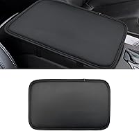 Vista 26 de Funda de cojín de cuero para consola central del coche, 11.4 x 7.4 pulgadas, funda impermeable para reposabrazos y asiento, apta para coches