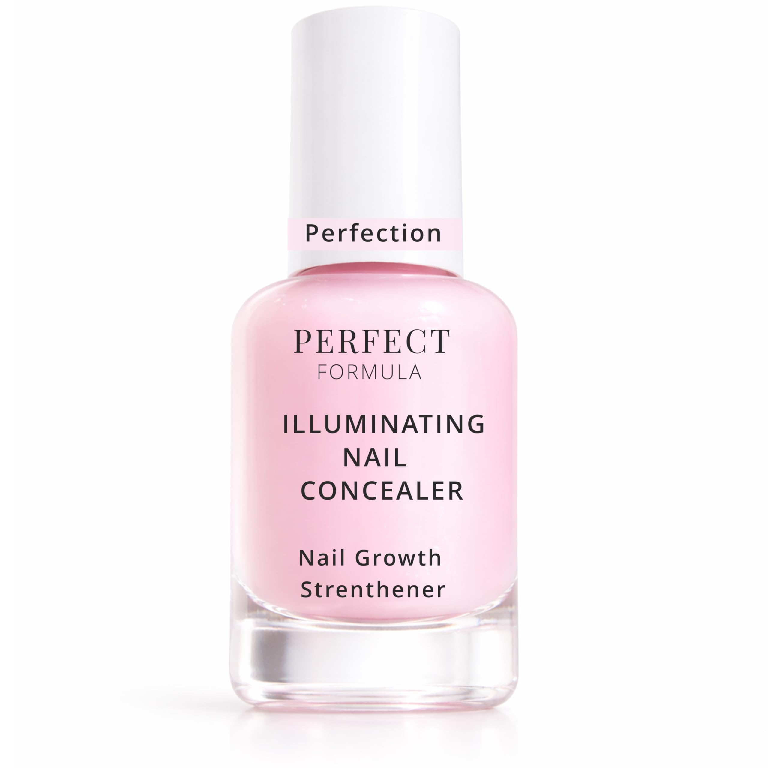 Perfection Gel Coat - Illuminating Nail Concealer, Brightening Milky Pink Nail Strengthener & Glossy Keratin Treatment, Fills Ridges & Neutralizes Yellow Tones, Growth & Repair .6 oz