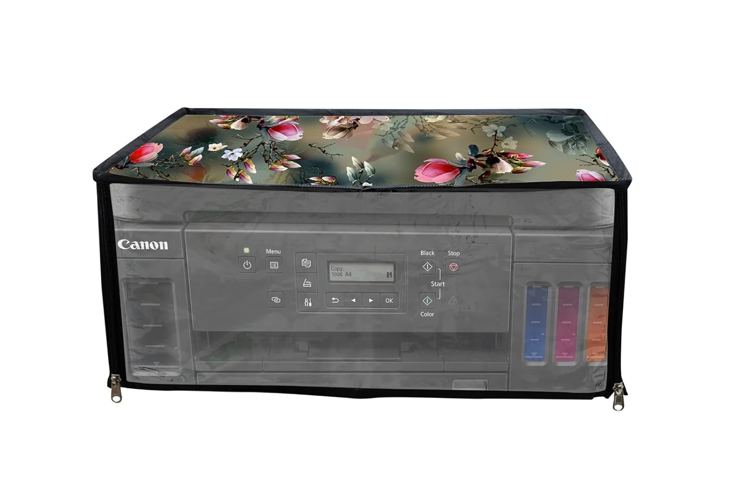 Beautiful Printed Waterproof & Dust proof Printer Cover for Canon Pixma G6070 All in One Printer-Green Color