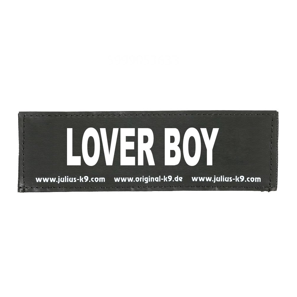 Julius-K9 Original Interchangeable Patch, Large, Black, Lover Boy — image 1