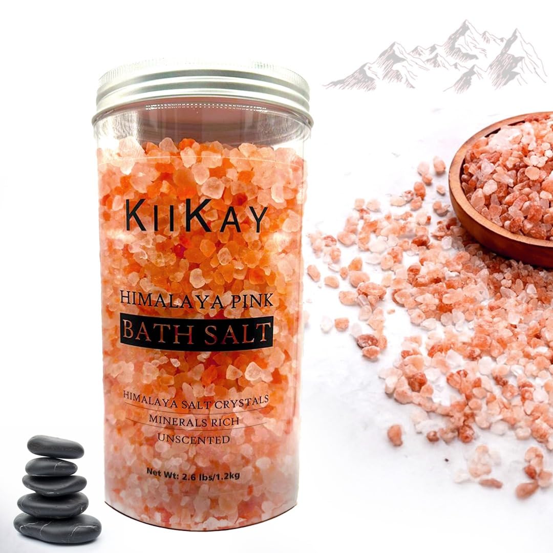 Sponsored Ad – Himalayan Pink Salt Granules 100% Organic Body Scrubs Face Foot to Exfoliate Moisturize Skin Deep Cleansing Home Bath SPA Yoga Chakras Healing (1.2 KG)