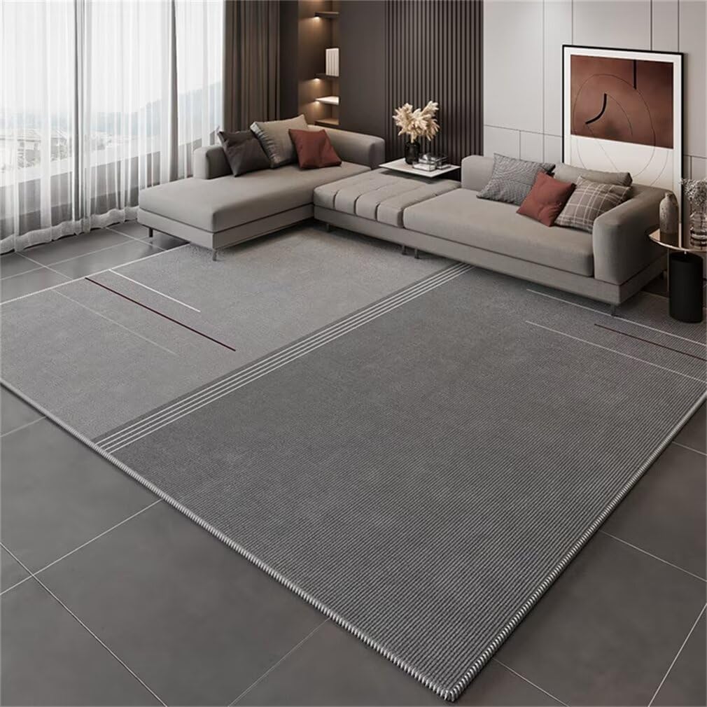 Tapis de chambre antidérapant gris 120x190cm résistant à l'usure