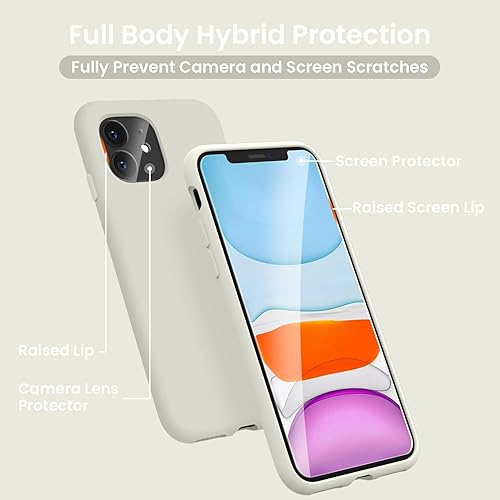 Miniatura 4 de Cordking Funda para iPhone 11, con 2 protectores de pantalla + 2 protectores de lente de cámara, funda delgada de silicona a prueba de golpes con