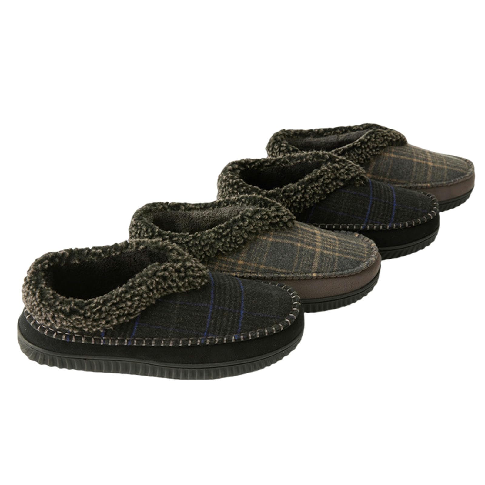 Pantofole Donna Pantofole di Cotone di Grandi Dimensioni da Uomo Autunno E Inverno Calde Pantofole Traspirabili-nero-44-45
