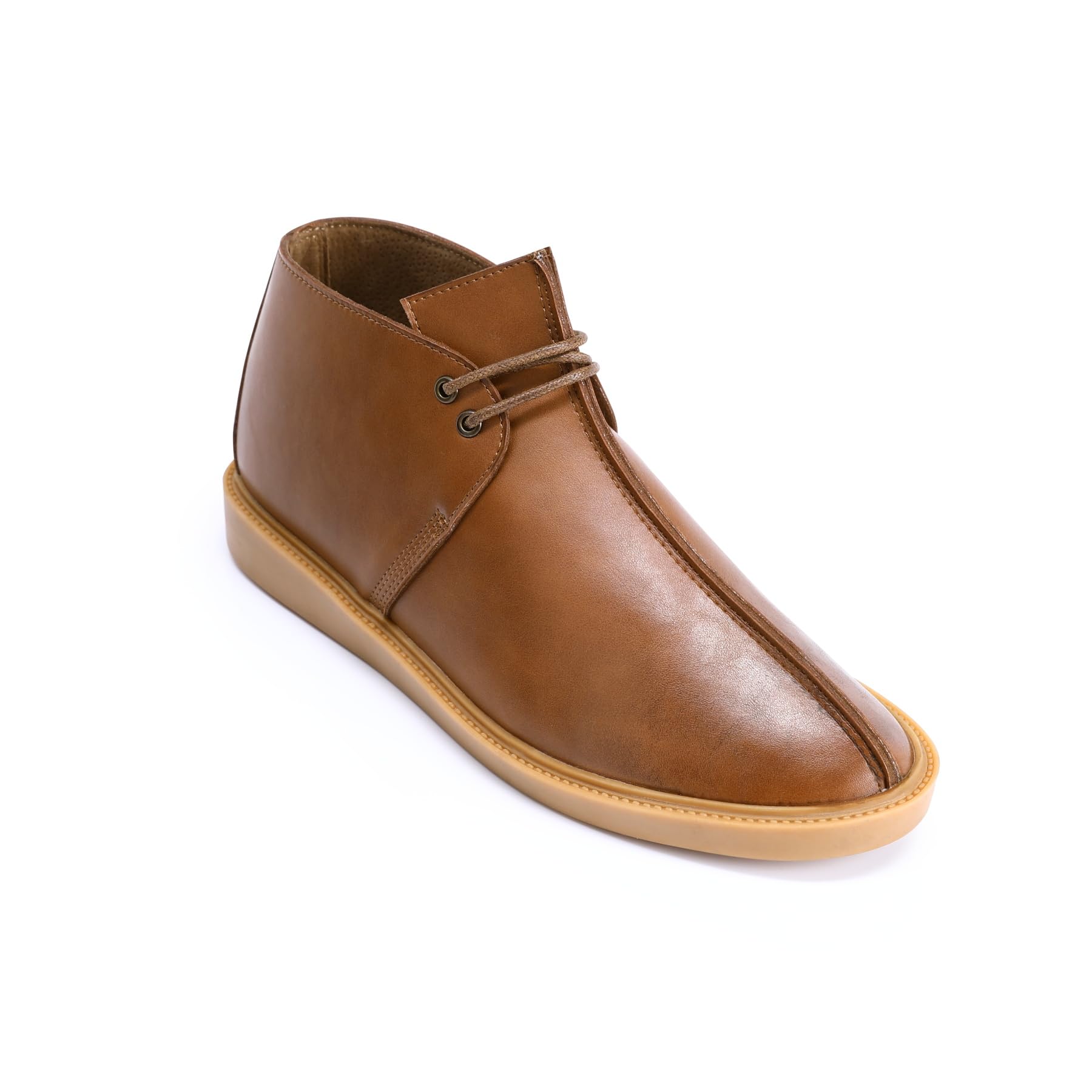 Allthemen Męskie skórzane sznurowane buty chukka wybrzuszenie retro buty pustynne moda jednolity kolor botki