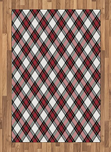 Ambesonne Traditional Tartan Plaid Accent Rug #TOP13