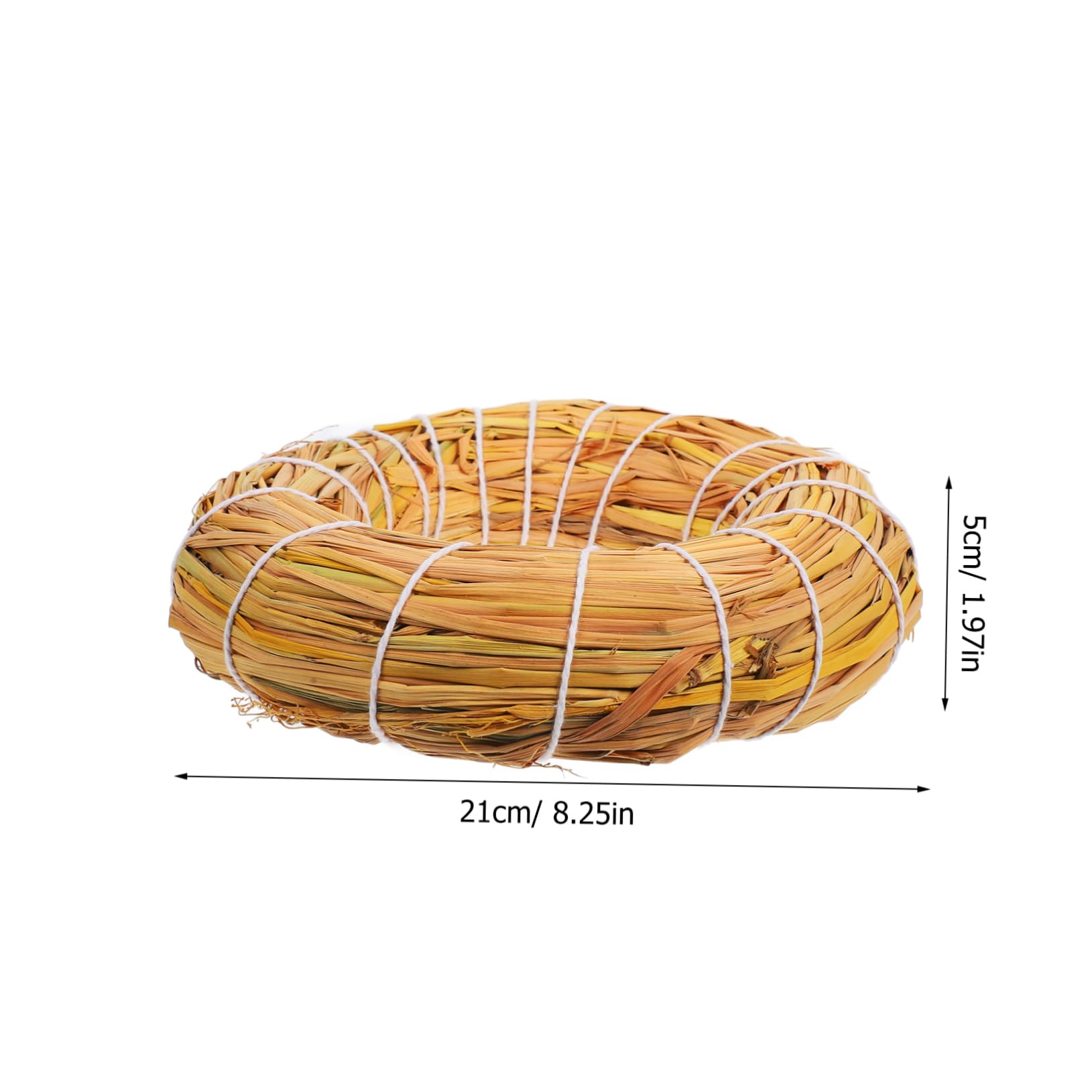 OUNONA Handmade Wreath Ring Natural Straw Wreath Frame 21cm Embryo Base for DIY Craft and Christmas Decor