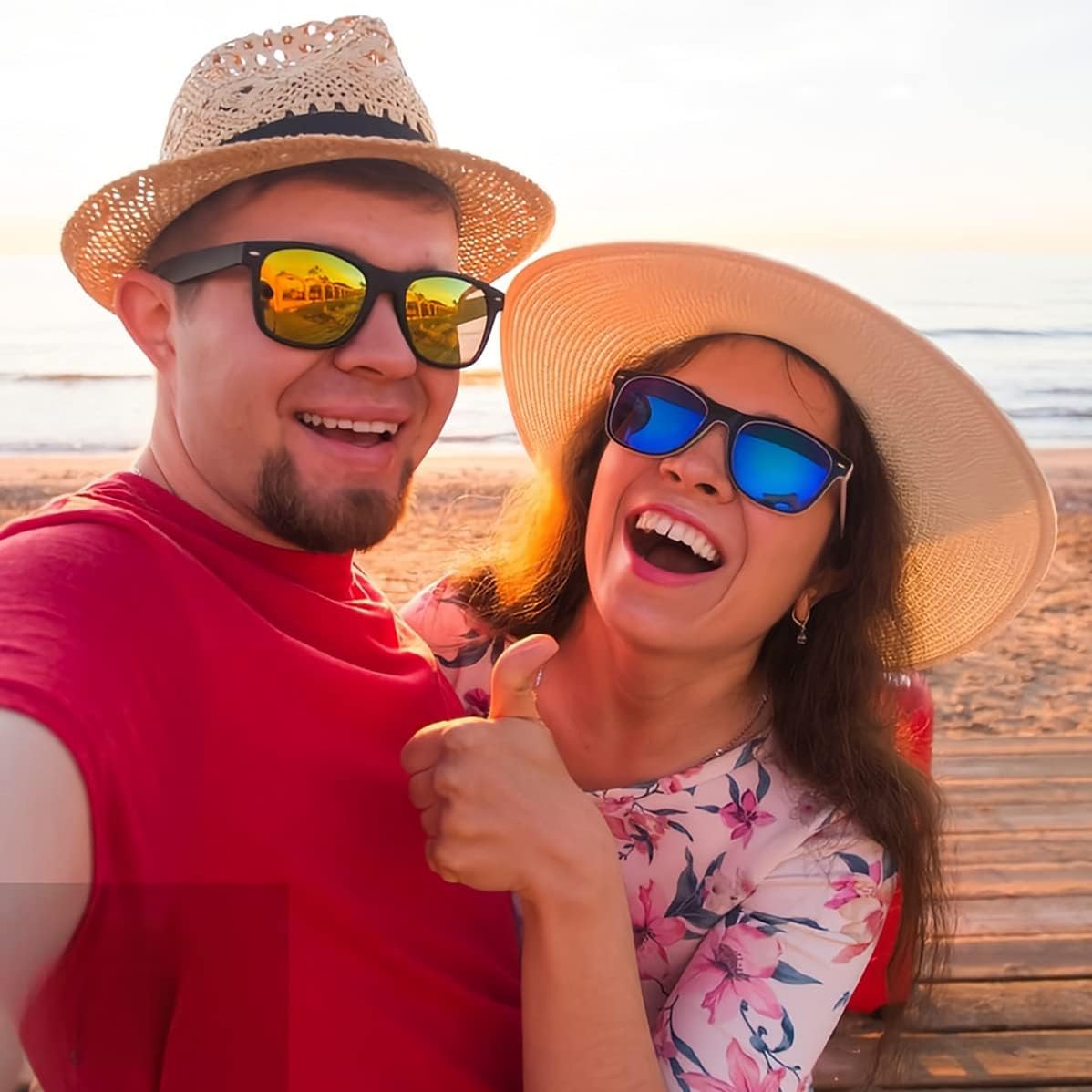 Fsmiling Mens Sunglasses Bulk Classic Sunglasses Pack Cheap Shades Glasses Cool Eyewear Set for Women-15Pack,Colorful Mirror - Image 8