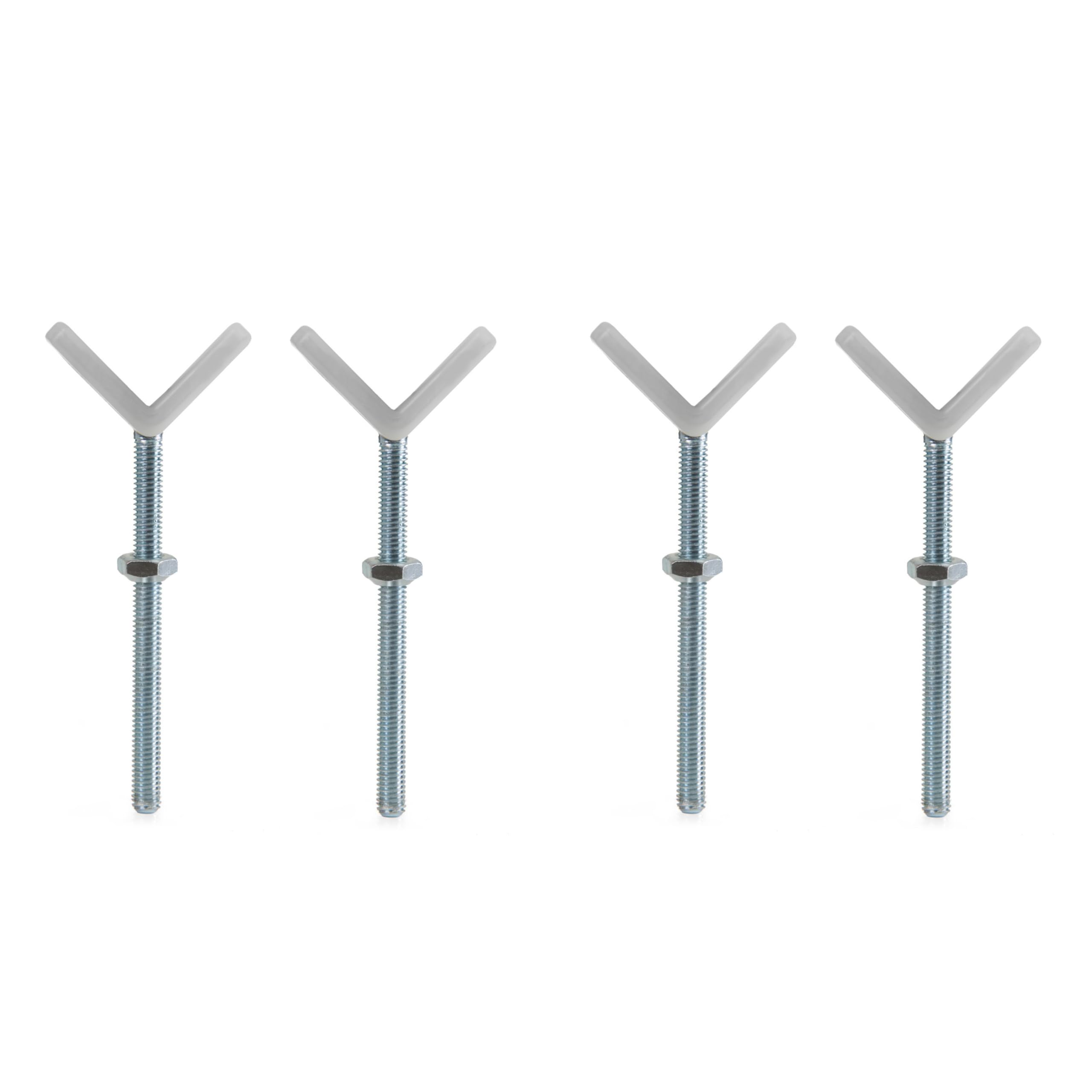 Hauck Y Spindel zur Befestigung von Kindergitter and Treppengeländern, 11 cm Gewindelänge / 10 cm Durchmesser, hauck Tür- & Treppenschutzgitter Zubehör (Weiß) (Packung mit 2)