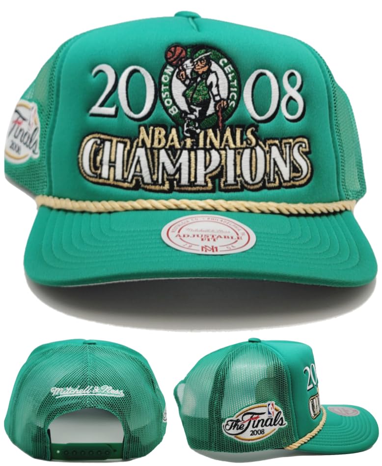 Casquette Golden Trucker Celtics 2008 Broderie Or Mitchell Ness