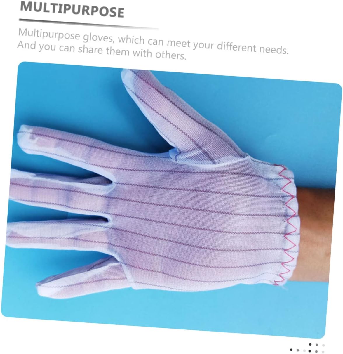 OSALADI Anti-Static Gloves, 10 Pairs, White, Medium, Unisex