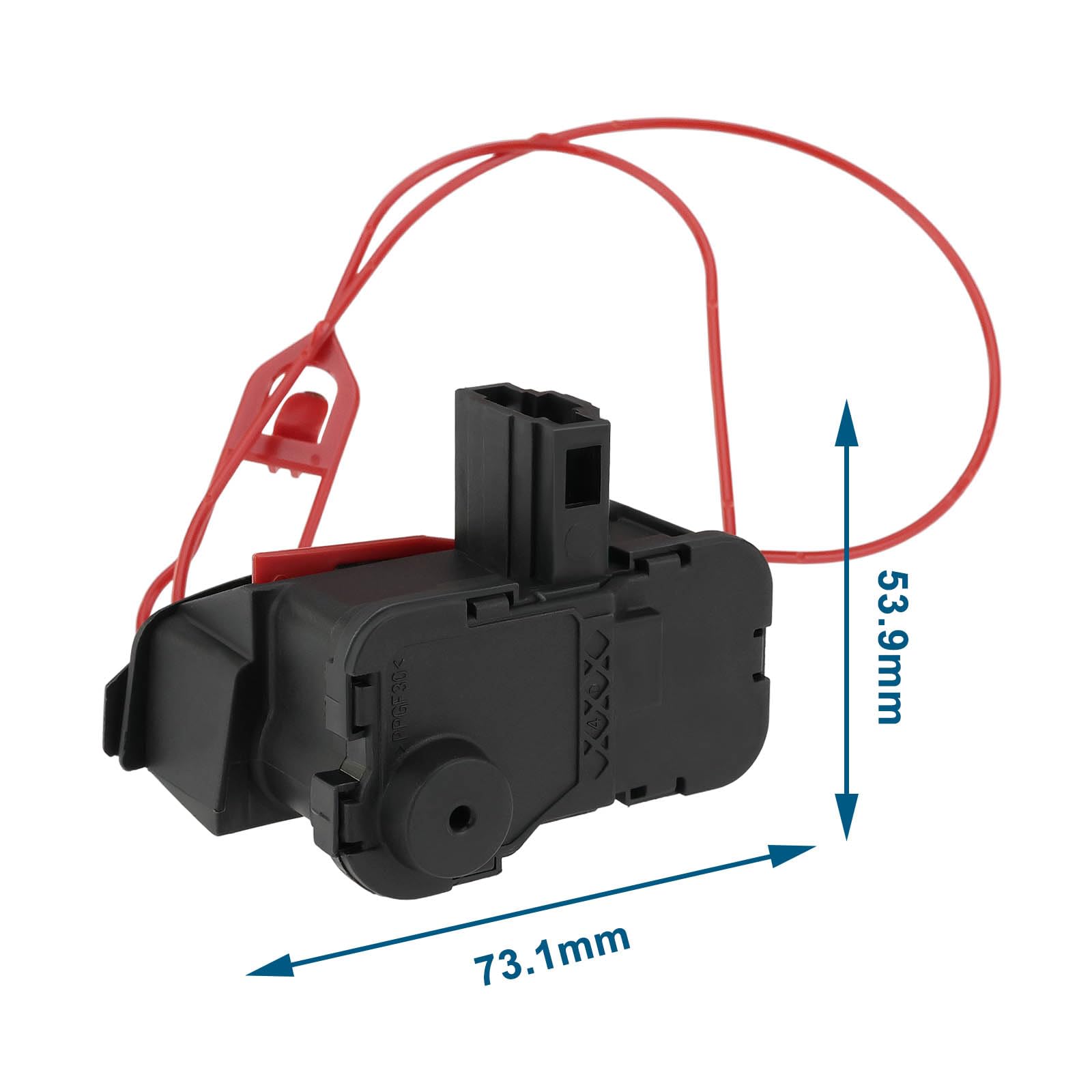 Silnik siłownika zamka drzwi zbiornika paliwa kompatybilny z Seat Leon kompatybilny z Skoda kompatybilny z VW Golf Touareg 7P0810773F 7P0810773 czarny