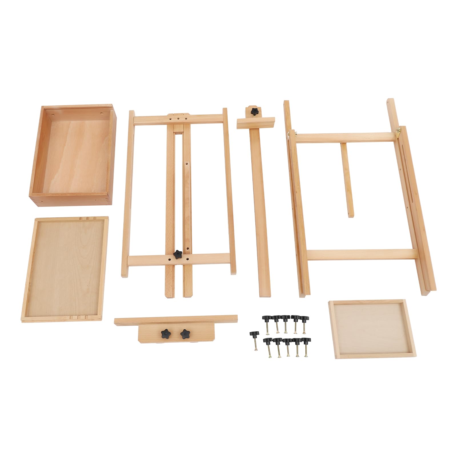 Staffelei Holz groß 91cm - Leinwand Ständer Hochzeit Staffeleien Feldstaffelei höhenverstellbar Holzstaffelei für Kinder und Erwachsene Kiefernholz