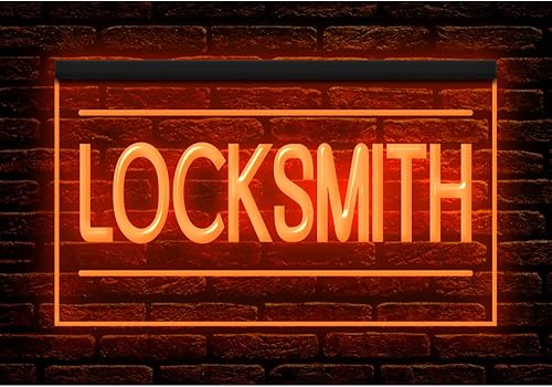 Miniatura 8 de 190196 Cerrajero 24 horas Servicio de reparación de herramientas de reparación tienda tienda pantalla abierta LED luz neón letrero (21.5 x 12