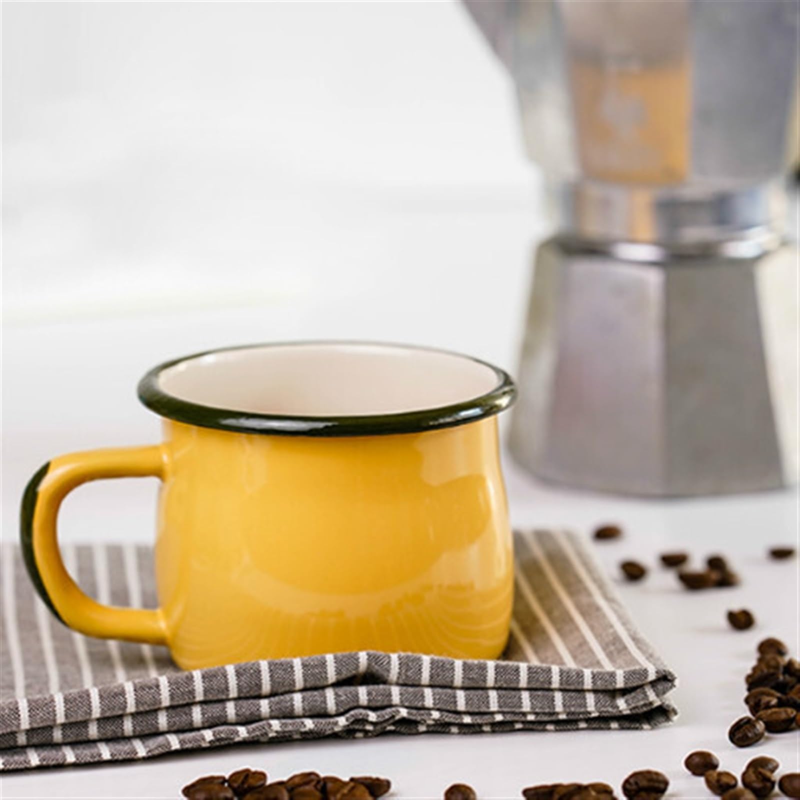 HEXEH Becher Tassen Emaille Tassen Einfarbig Tassen Frauen Frühstück Milch Tassen Paare Haushalt Tassen Becher Kaffeetasse Kaffee-Trinkbecher (Color : 3)