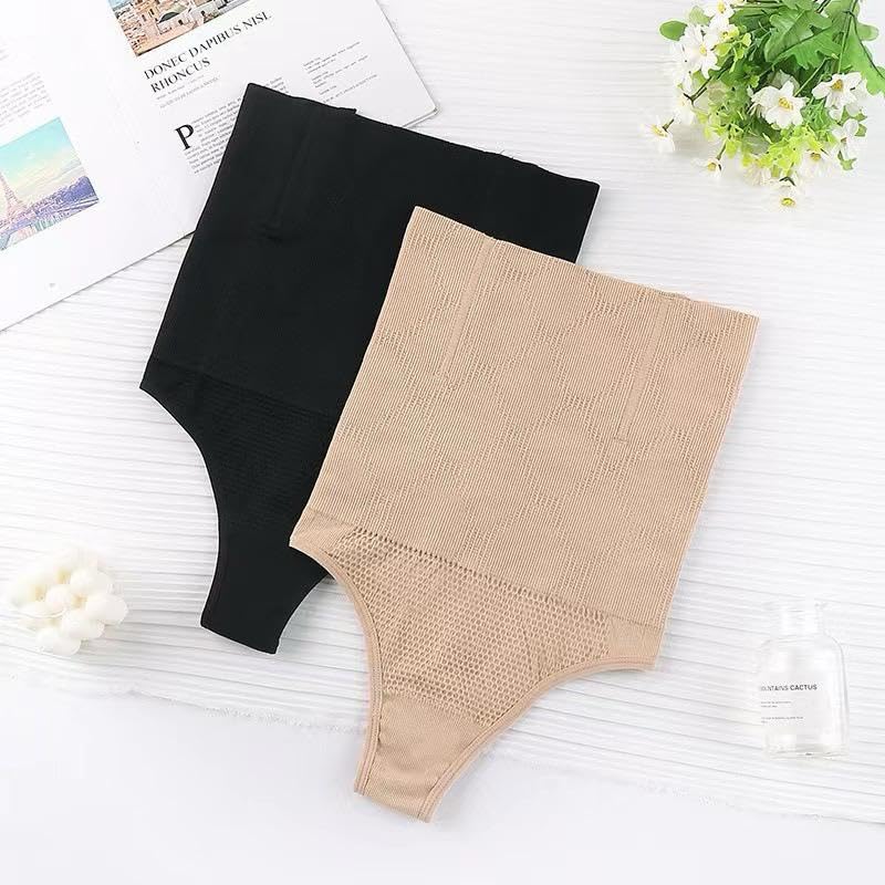 Image of ALYNE Women's Thong Shapewear with Anti-Rolling Strip, High Waist Tummy Control, Butt Lifting Body Shaper Girdle Briefs for Women, Waist Slimming Panties & Thigh Slimming Technology
