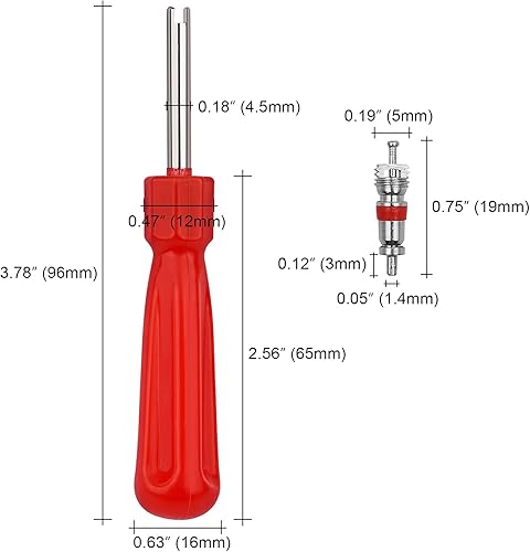 Miniatura 2 de Herramienta de extracción de núcleo de válvula de neumático de coche, 5 piezas, herramientas de reparación de neumáticos