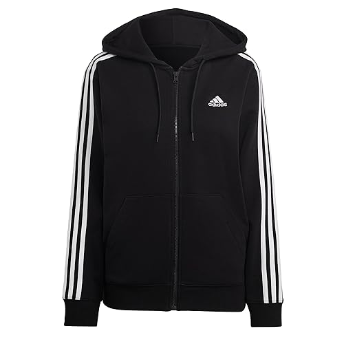 adidas womens Essentials 3-stripes French Terry Regular Full-zip Hoodie