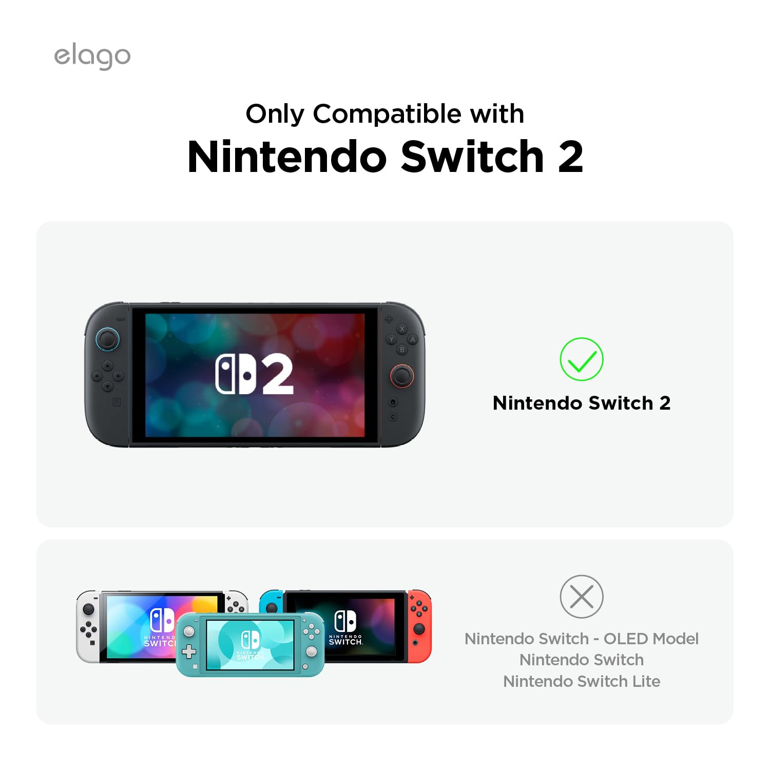 elago Etui Przezroczyste do Nintendo Switch 2 | Smukłe, Twarda Powłoka PC, Odporne na Wstrząsy, Pełne Etui Ochronne, Wygodne Uchwyt, Odporne na Zarysowania