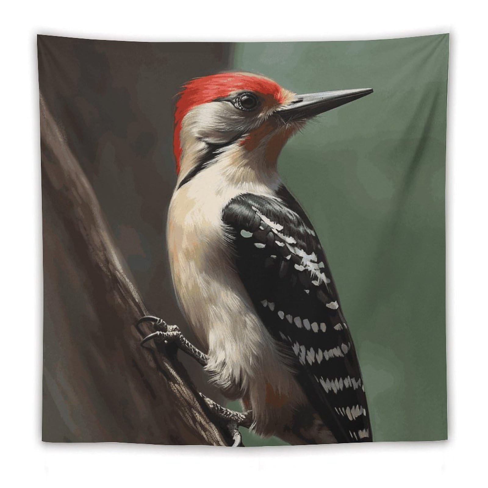 LDGSUPH Woodpecker Tapestry Wall Hanging Decor Anti-fading Aesthetic Wall Tapestries Fashion Wall Blanket Decor Modern Wall Art Tapestry for Bedroom Home Decor 60"x60"
