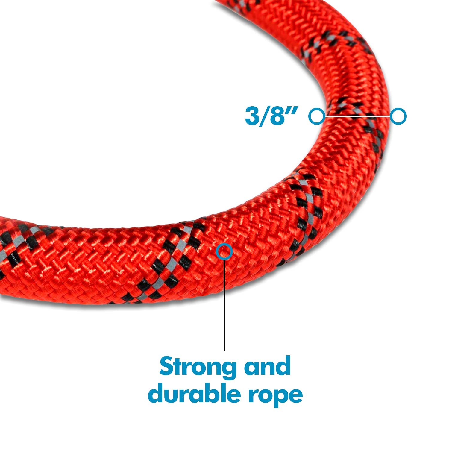 Edipets, Dog Lead, Durable Slip Rope with Soft Padded Handle, Highly Reflective Threads, for Small Medium, Large Dogs, 47 - Image 2