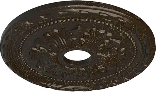 Miniatura 87 de Ekena Millwork CM20PM Medallón de techo Palmetto, 20 7/8 pulgadas de diámetro exterior x 3 5/8 pulgadas de diámetro interior x 1 5/8 pulgadas, Primed