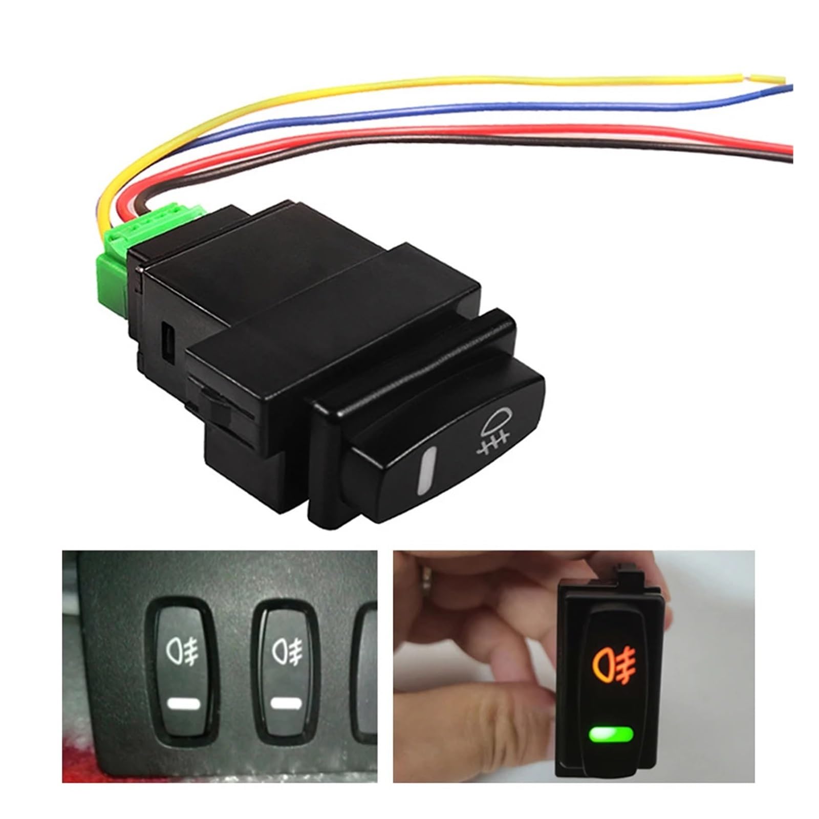 1 Pezzo Interruttore della Luce di Nebbia dell'automobile Misura for Renault Laguna Megane Scenic Twingo Espace Master Trafic Formato 5 Spille ON-off Pulsante 12V