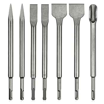 Amazon | チゼル 電動ハンマー 7本セット SDS ビット 4種類 六角