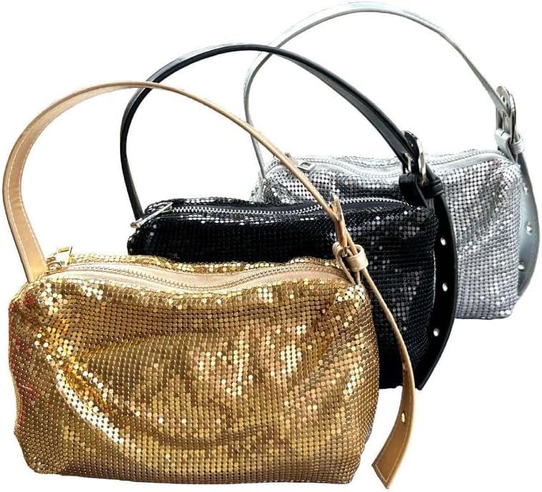 Gold Clutch Purses for Women Evening Purses Rhinestone Handbag Hobo Bag Glitter Prom Shoulder Bags