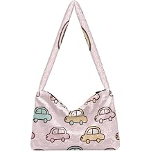 Pink Cartoon Car Plush Underarm Bag shoulder bag for mothers day