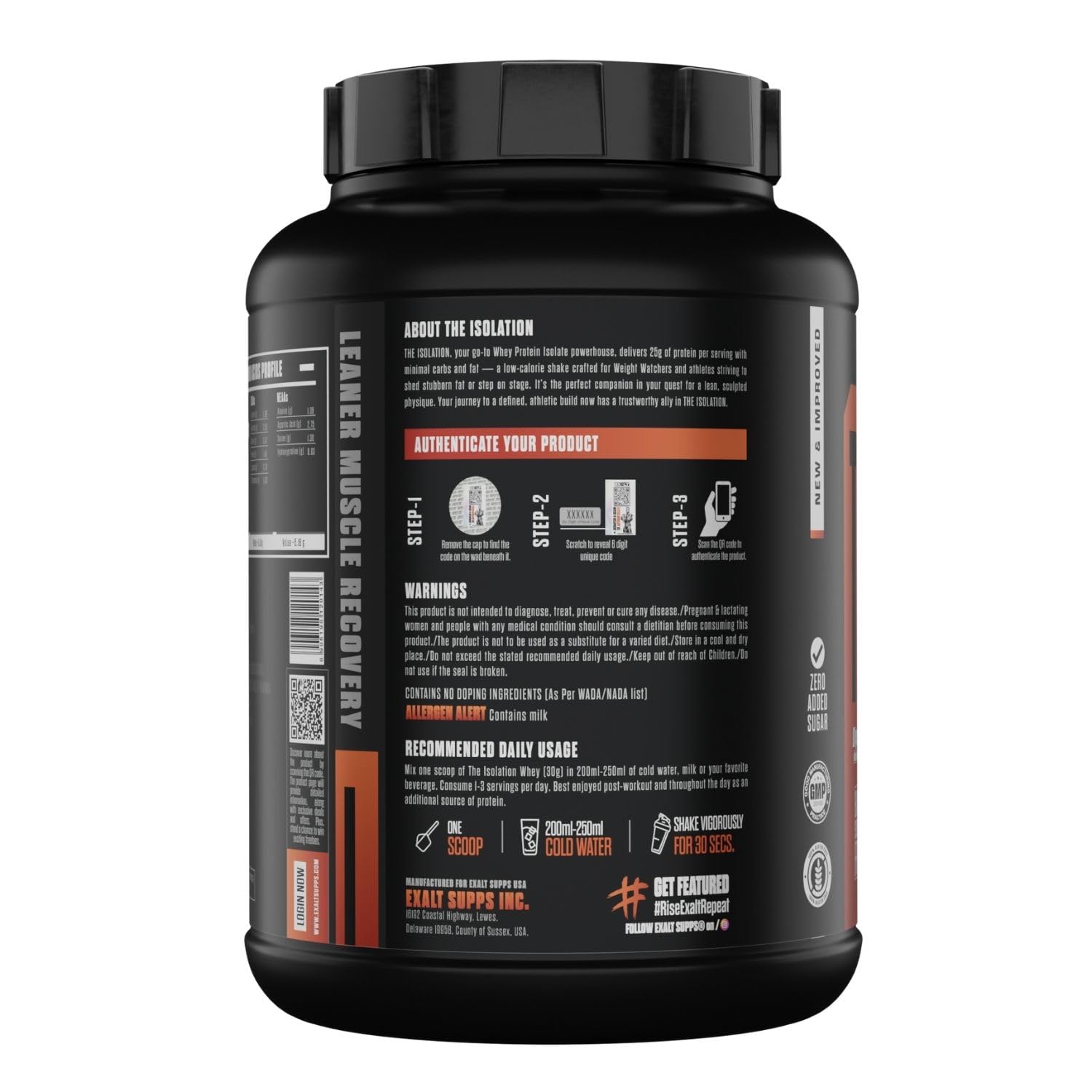The Isolation Pure Whey Isolate With Digestive Enzymes | 25g Protein | 5.6g BCAAs | 150mg Digestive Enzyme | Zero Added Sugar | Whey Isolate (2.27 Kg, Caffe Latte) — Amazon image 9