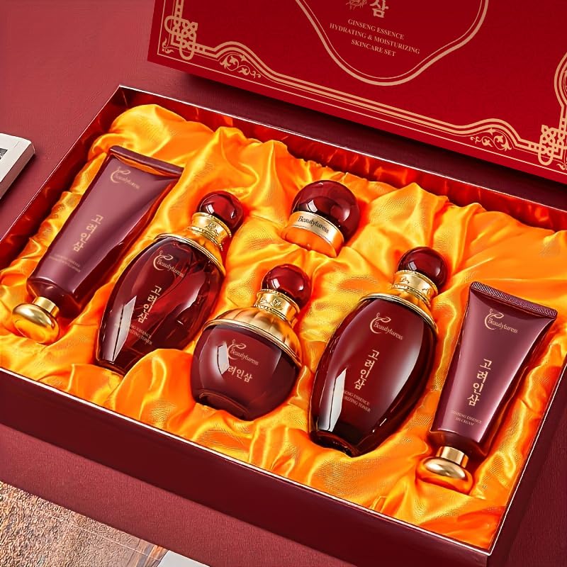 Ginseng Facial Kit for Women - Deep Moisturizing & Nourishing Anti Aging Skin Care Set - Ideal for All Skin Types, Perfect Gift for Holidays & Birthdays & Christmas - Hypoallergenic Face Care - Image 2