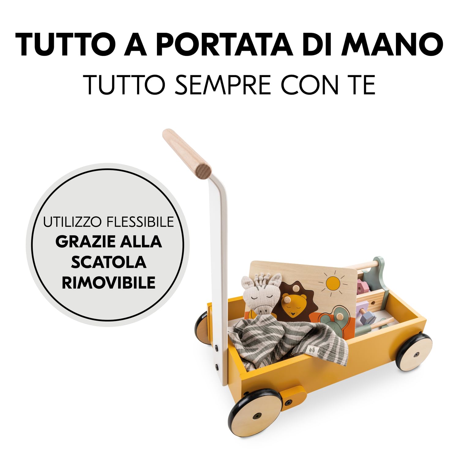 hauck Learn to Walk, Piante - Carrello Primi Passi Bambino dai 12 Mesi - Camminatore Interattivo con Gioco Giardinaggio - Sistema Frenante Regolabile, Favorisce Motricità Fine