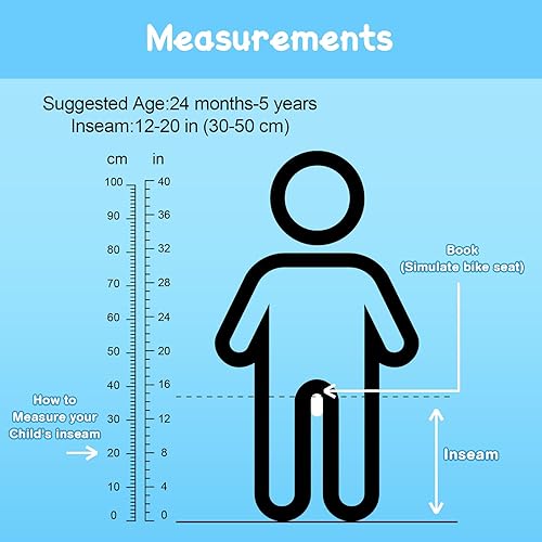 Miniatura 7 de Bakeling Toddler Balance Bike 2-5 Year Old. No Pedal Balance Bikes for Kids with Adjustable seat. Easy to Put Together, Perfect, Sturdy, Steady