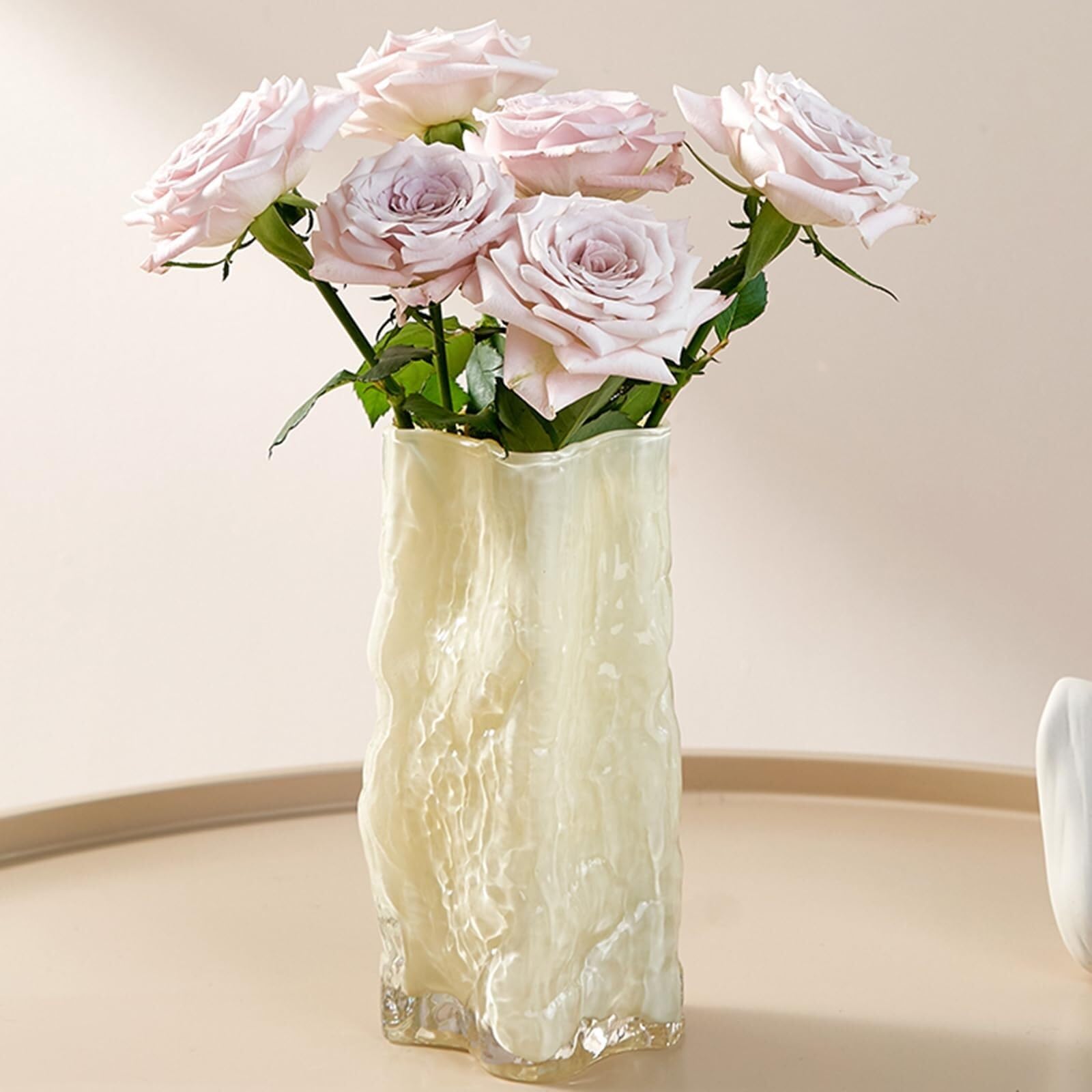 Vasi per fiori Decorazione semplice in vaso di vetro trasparente for ornamenti floreali for la festa compleanno Centrotavola(Clear a)
