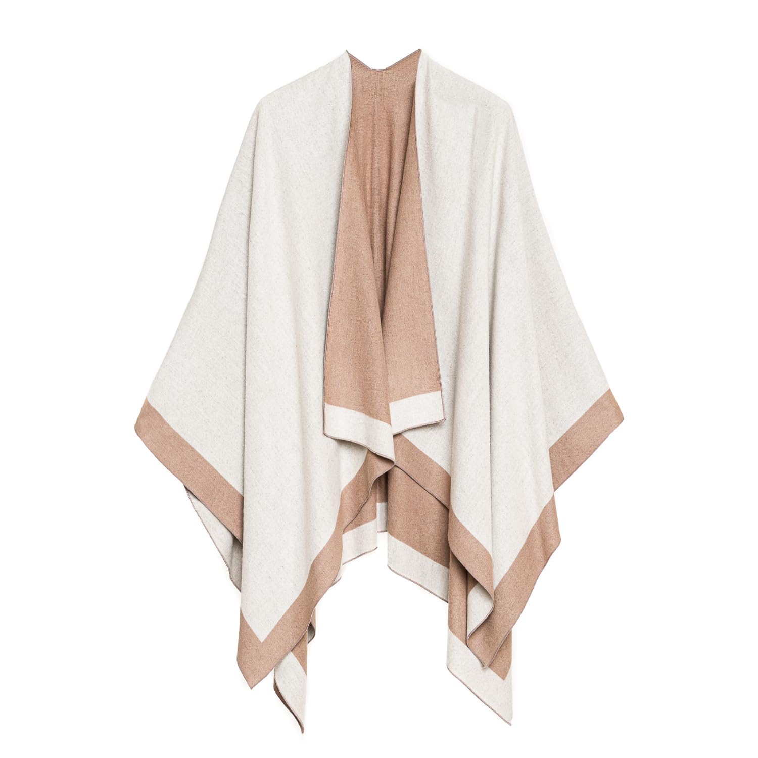 Women's Shawl Wrap Poncho Ruana Cape Cardigan Sweater Open Front for Fall Winter