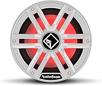 Vista 1 de Rockford Fosgate M2D2-10I Color Optix 10" DVC 2-Ohm Infinite Baffle Multicolor LED Iluminado Subwoofer Marino - Blanco/Acero inoxidable