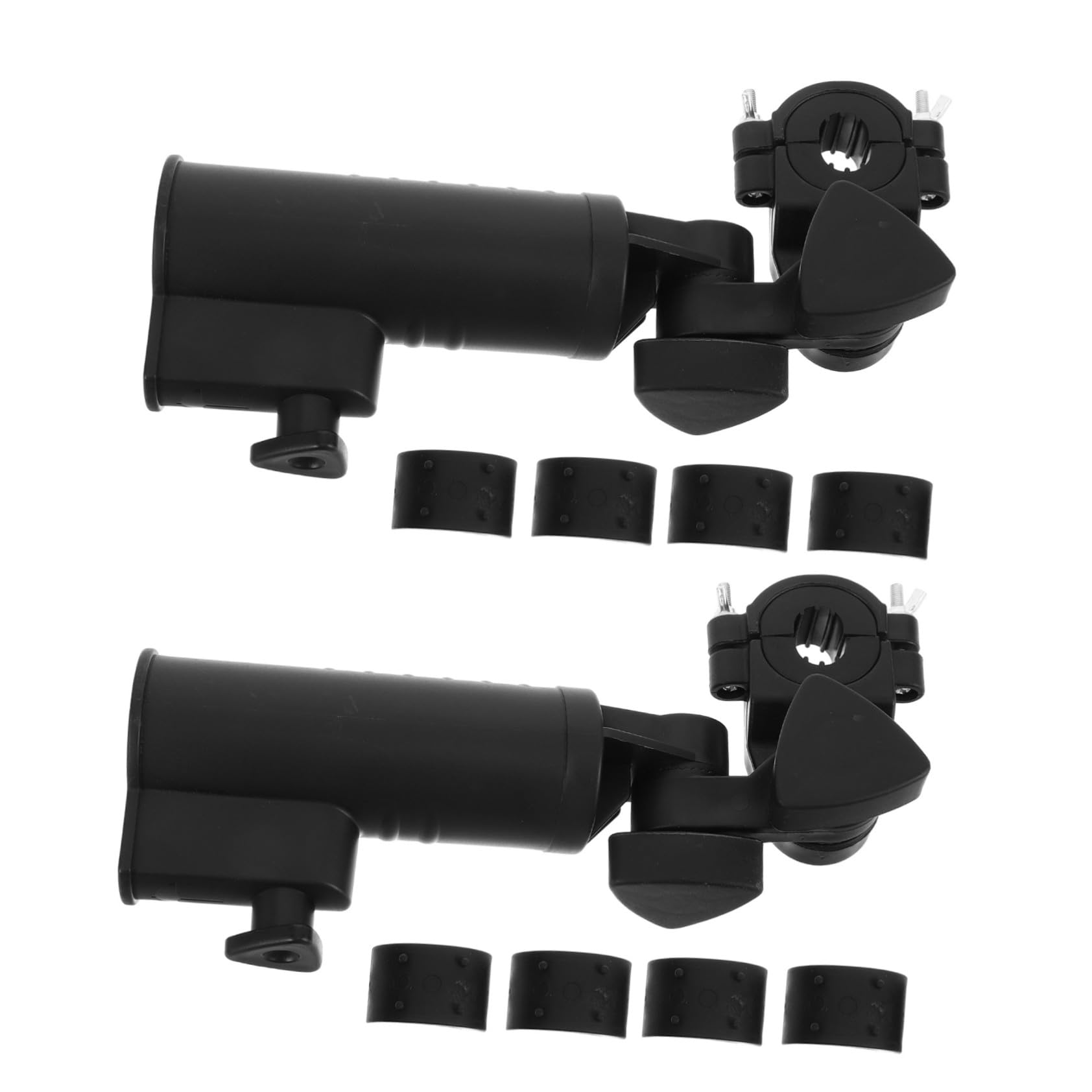 SUPVOX 2 Pinzas para Paraguas De Carrito De Golf Soporte para Paraguas De Golf Abrazadera Negra