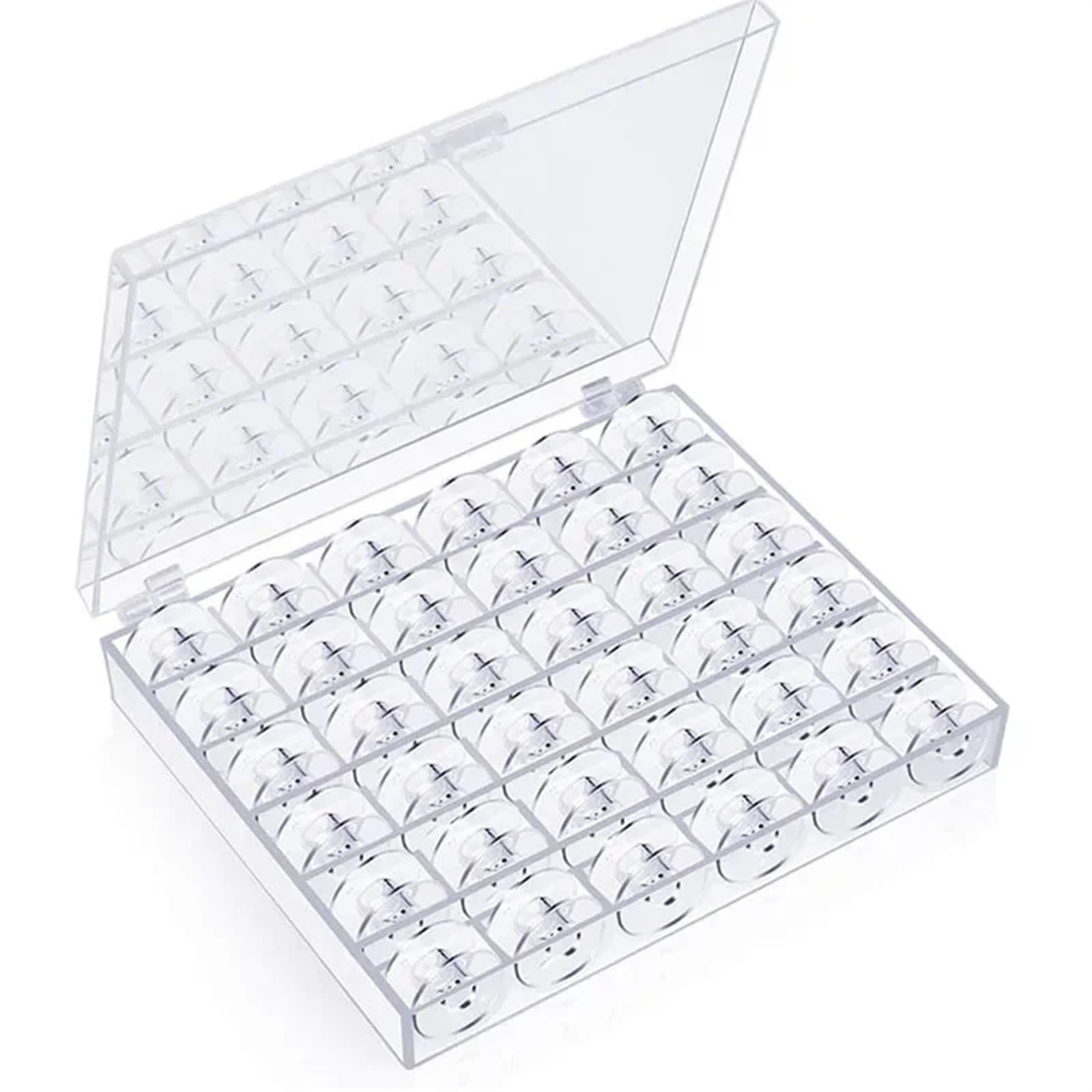 Szpulki do maszyn do szycia, 25 sztuk szpulek do maszyn szycia z plastikowym pudełkiem przechowywania domowych przyborów DIY(1pc Box Bobbins Suit)