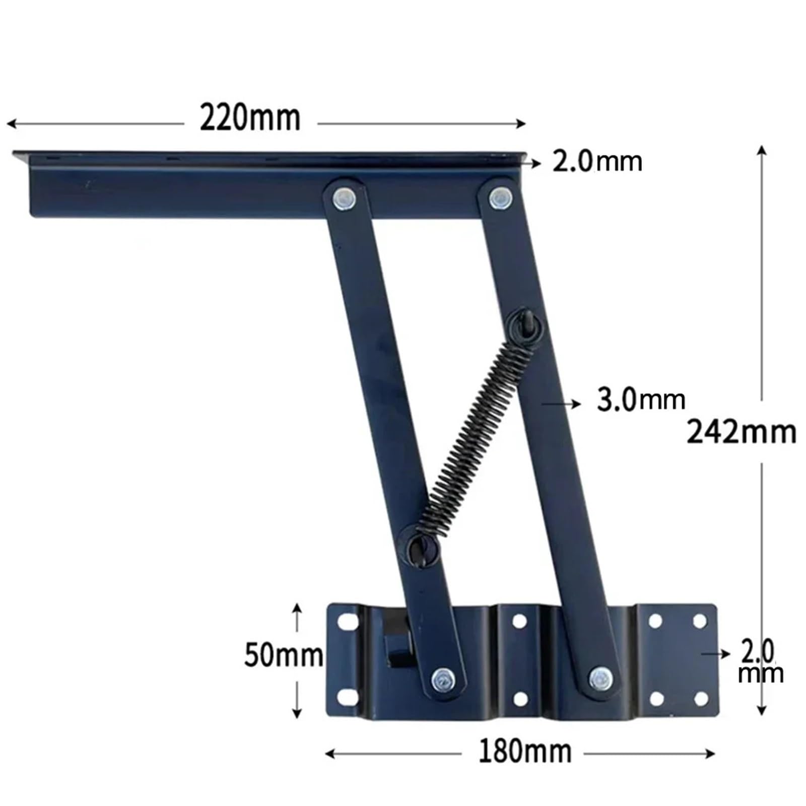 2 paia di smorzamento cerniera idraulica sollevamento for tavolo da tè a molla pieghevole hardware for mobili supporto for rack for tavolino per Tavolino