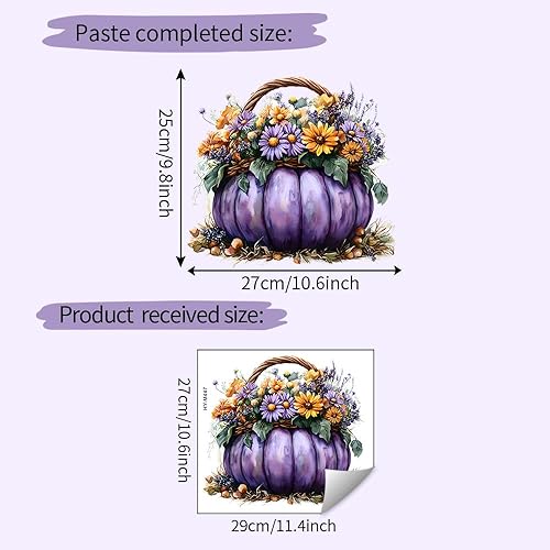 Miniatura 2 de Calcomanías de calabaza de Halloween autoadhesivas para inodoro, baño, pared, decoración del hogar, extraíble, sin residuos, 2 juegos