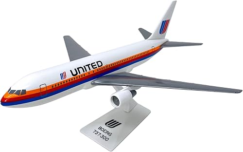 Flight Miniatures United (76-93) 767-200 Escala 1200 - Modelo de avión de plástico a presión - Réplica coleccionable de aviones United Airlines -