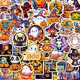 100PCS Halloween Stickers for Kids - Cute Vinyl Halloween Stickers Waterproof Spooky Stickers for Trick or Treat, Halloween Party Favors, Pumpkin Ghost Witch Decorations for Water Bottles Laptop