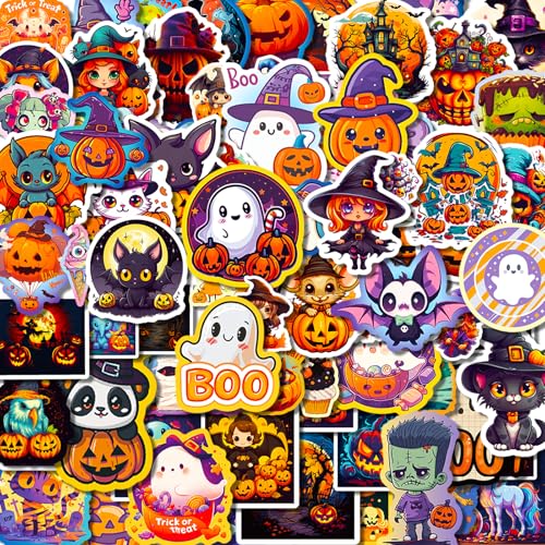 100PCS Halloween Stickers for Kids - Cute Vinyl Halloween Sticker...