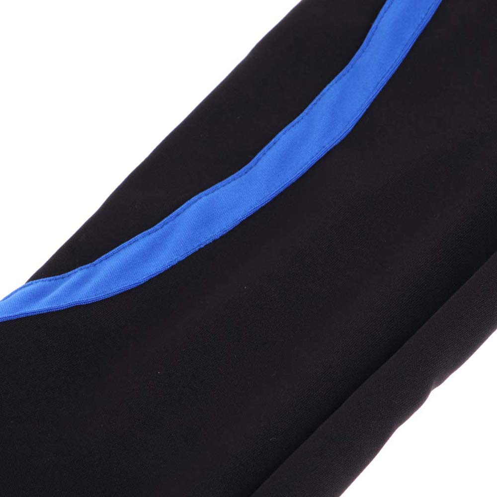 LIUHUO Pantalones de patinaje sobre hielo para niñas y mujeres, leggings de entrenamiento de patinaje artístico, pantalones de esquí de terciopelo, azul y rosa
