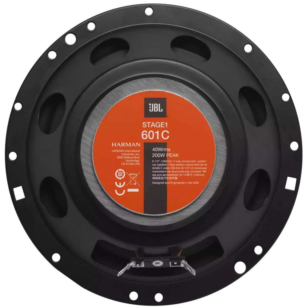 1 kit a 2 vie JBL STAGE1 601C da 6,5" 165 mm 16,50 cm 40 watt rms 200 watt max con 2 woofer 2 tweeter auto 4 ohm spl, a coppia
