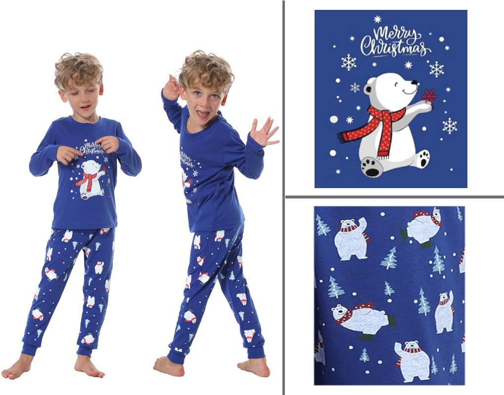 Vopmocld Christmas Family Matching Pajama Red Holiday Pjs Sets Cotton Sleepwear - Image 6