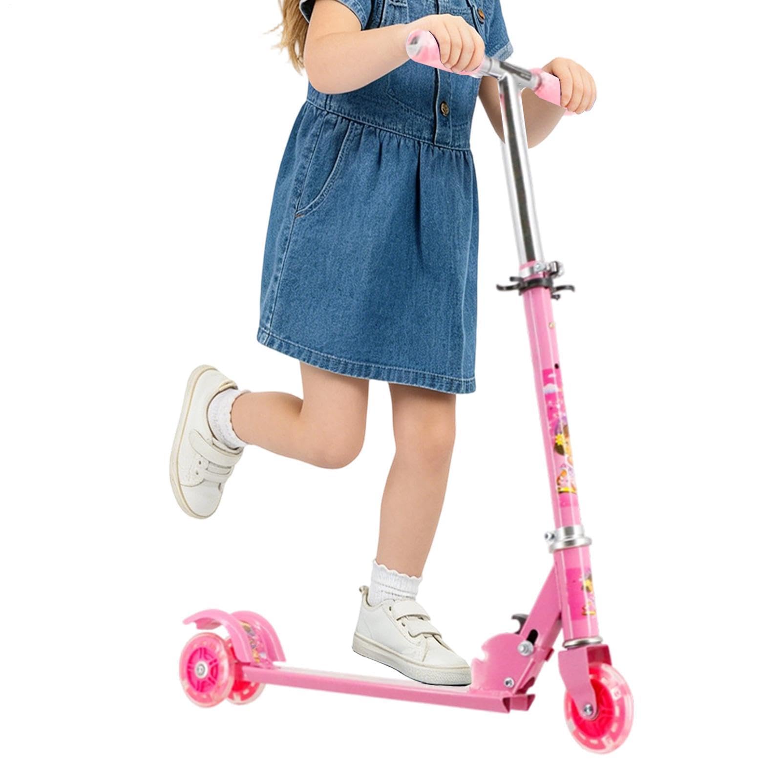 Monopattino per bambini, 2 ruote, leggero, altezza regolabile, monopattino pieghevole, con altezza regolabile, per sport all'aperto, passeggiata, parco, viaggi, campeggio, compleanno, vacanze, ragazzi